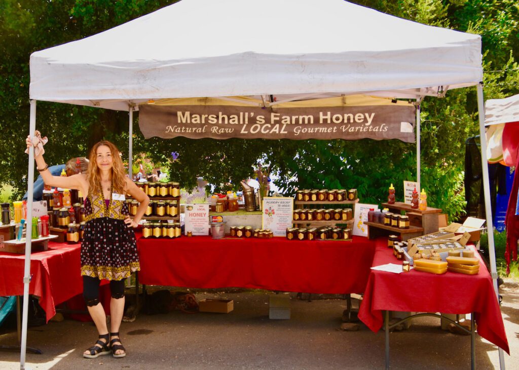 Marshall's Honey Farm at a local Farmers Market